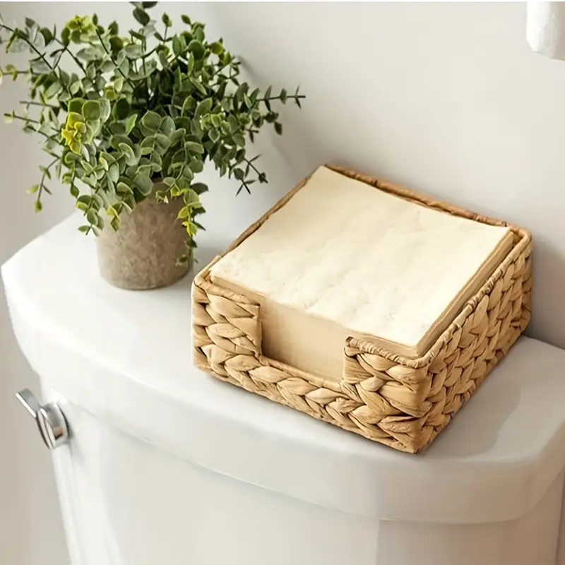 Agar Tissue Culture - Handcrafted Square Water Hyacinth Napkin Holder