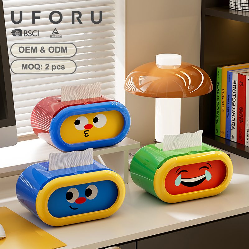 Agar Tissue Culture - Uforu Funny Emoji Large-Capacity Tissue Storage