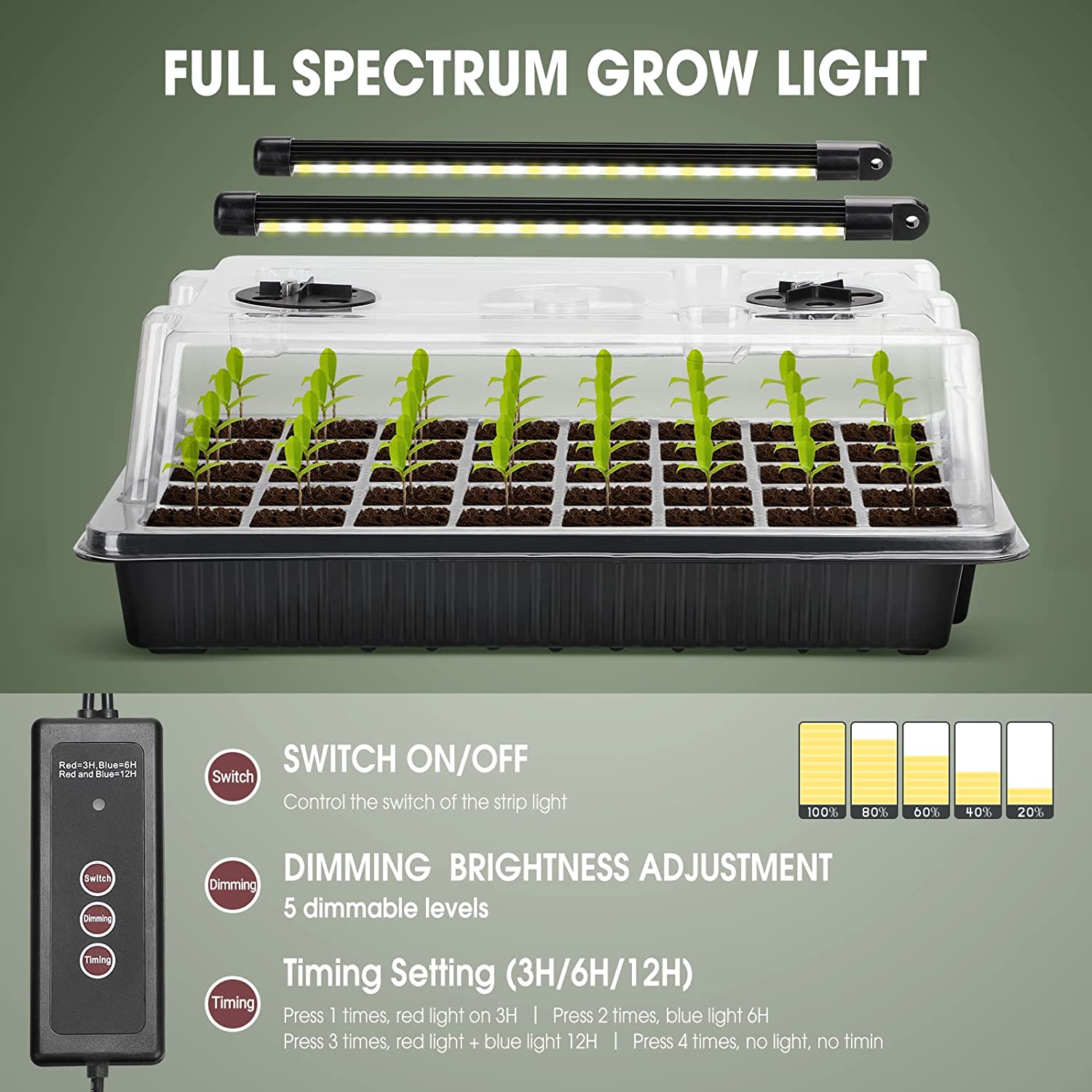【Best 】1 Set, Seed Starter Tra - Humidity Dome Kit recension och pris