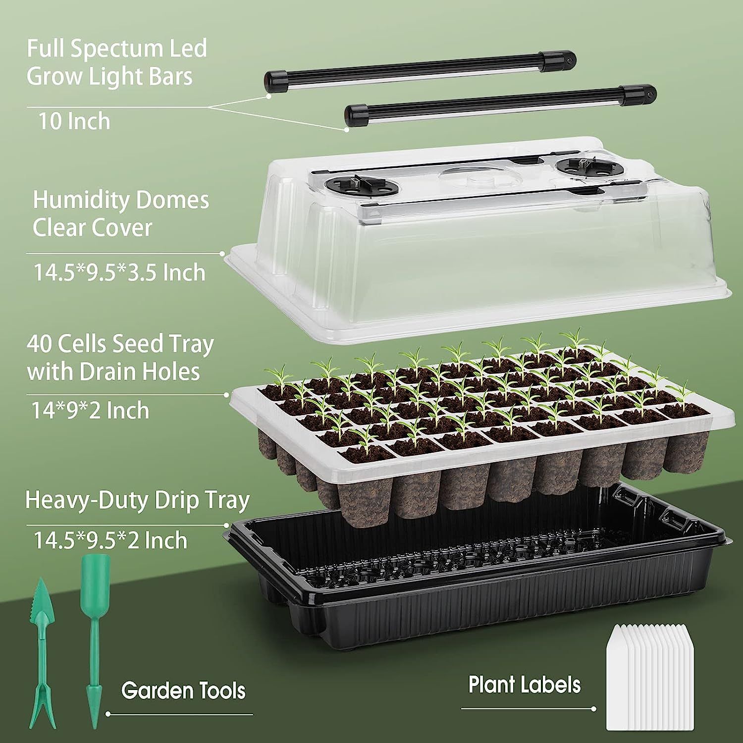 【Best 】1 Set, Seed Starter Tra - Humidity Dome Kit recension och pris
