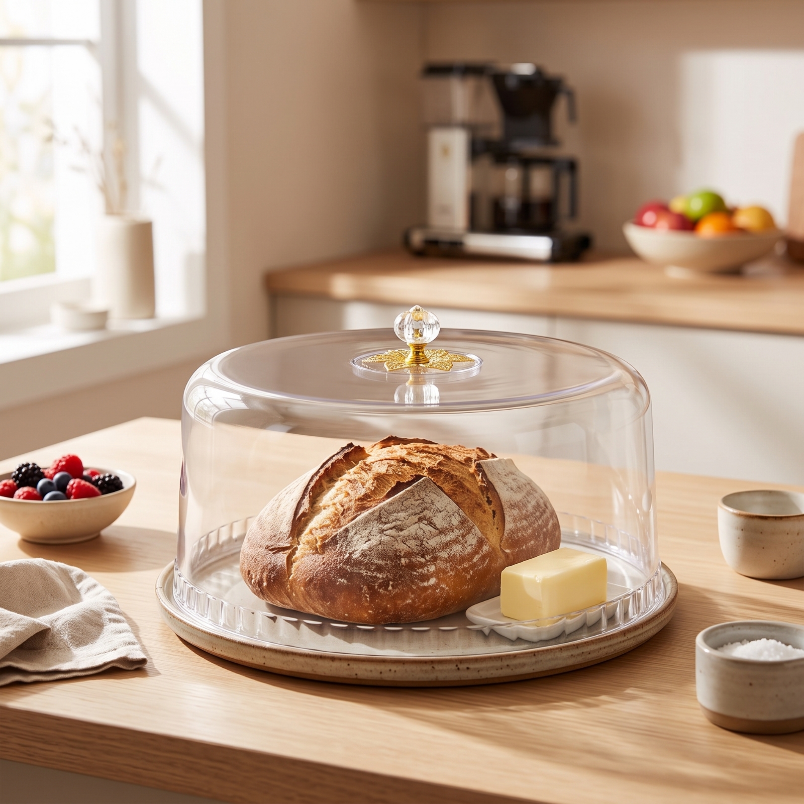 Food Cover with Knob Transpare - Plastic Dome Clear recension och pris