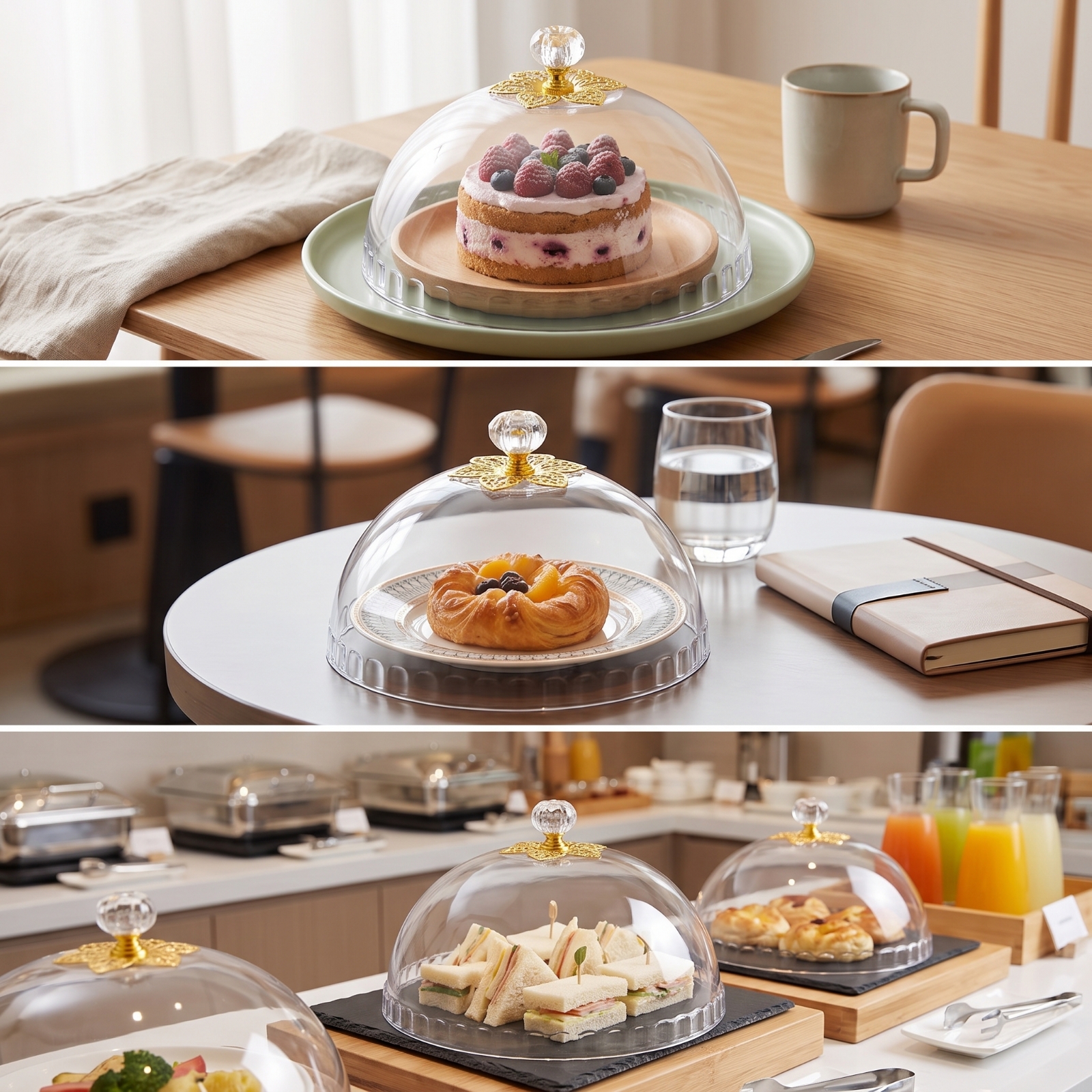 Food Cover with Knob Transpare - Plastic Dome Clear recension och pris