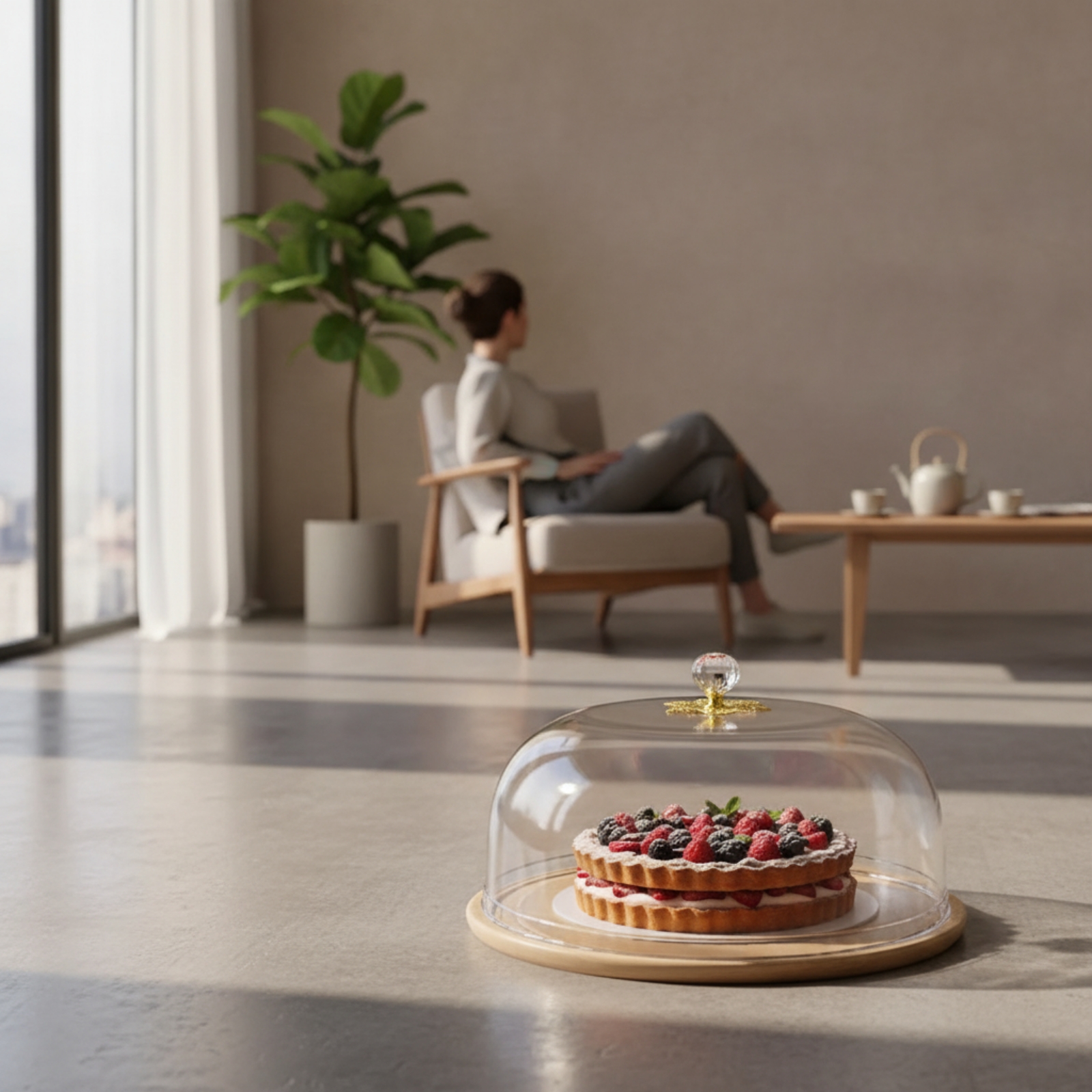 Food Cover with Knob Transpare - Plastic Dome Clear recension och pris
