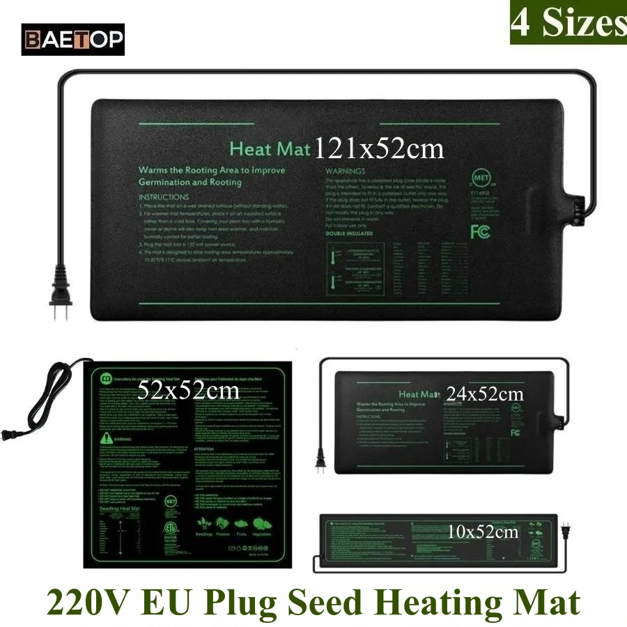 4 Sizes 220V EU Plug Seedling  - Heat Mat Seedling recension och pris
