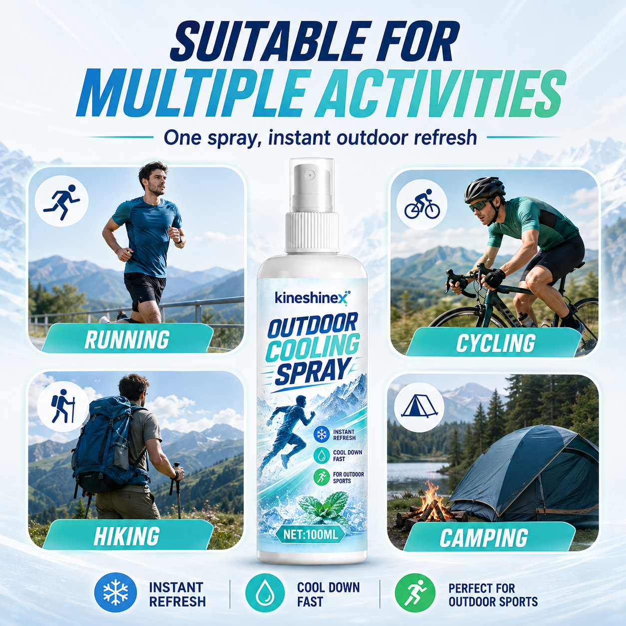 Outdoor Cooling Spray 100ml–In - Misting Bottle Fine recension och pris