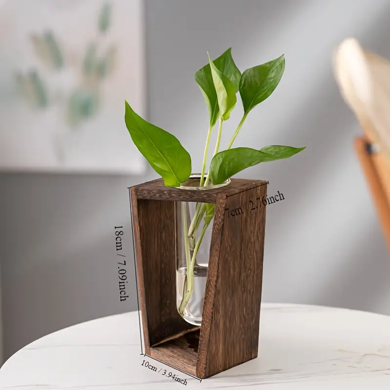 Modern Wood Propagation Vase - - Propagation Station Vase recension och pris