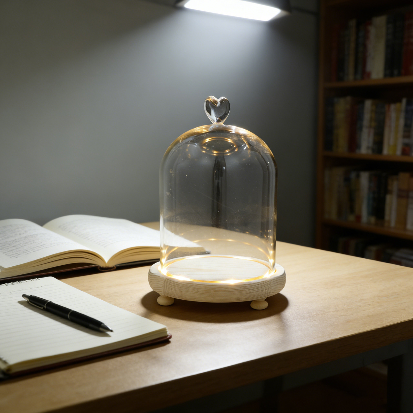 Heart Shaped Glass Dome Cloche - Plastic Dome Clear recension och pris
