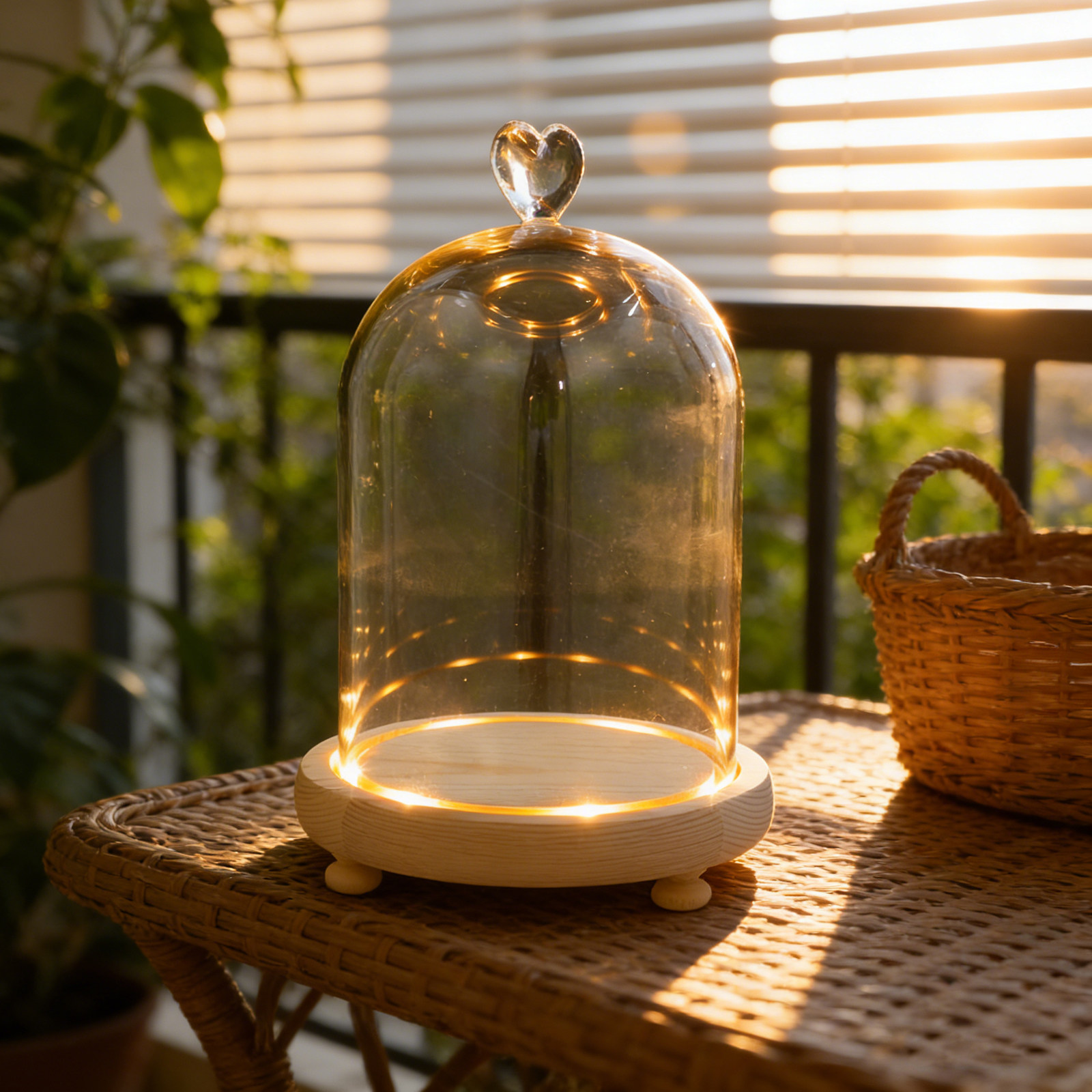 Heart Shaped Glass Dome Cloche - Plastic Dome Clear recension och pris
