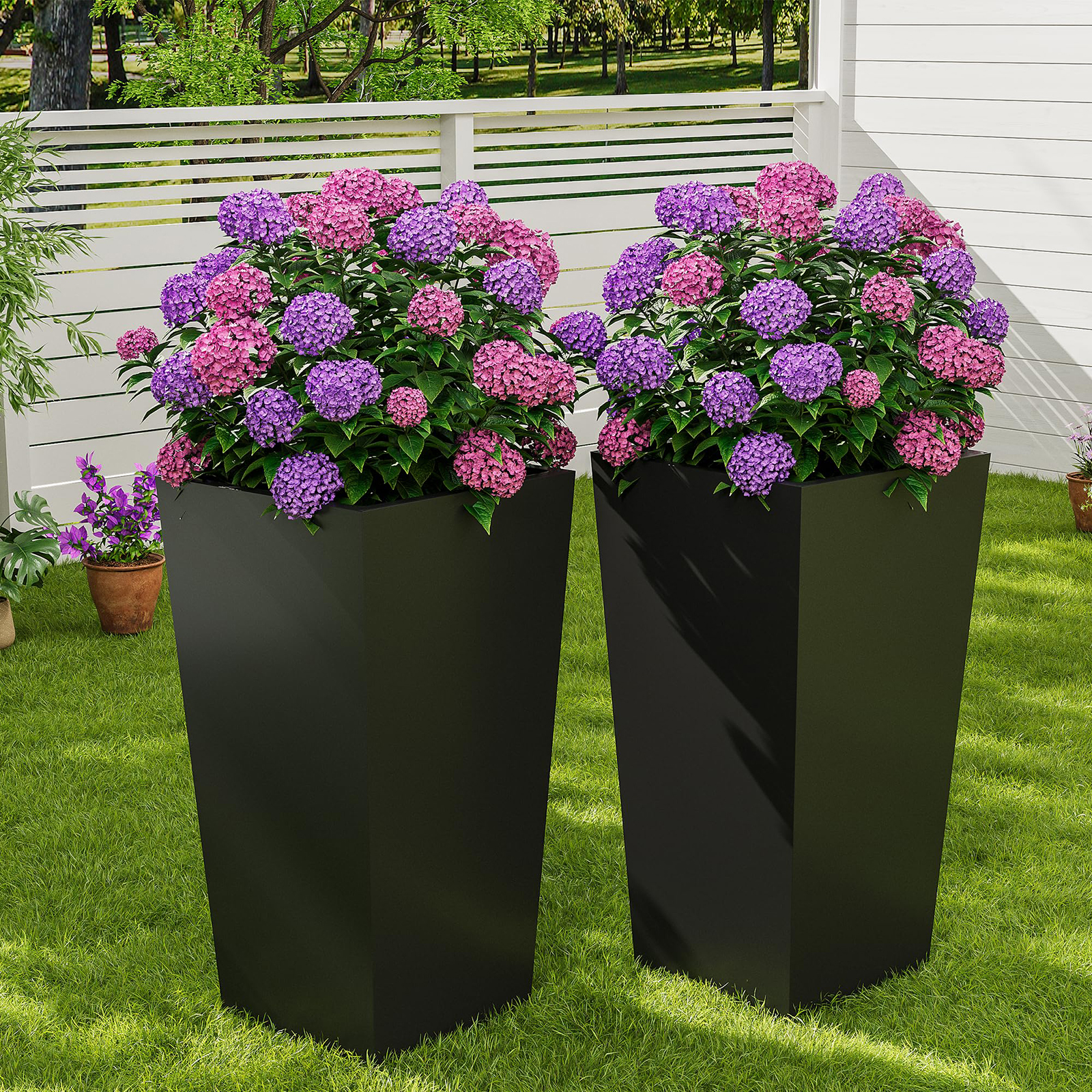 Set Of 2 30in Tall Planters Fo - Self Watering Insert recension och pris