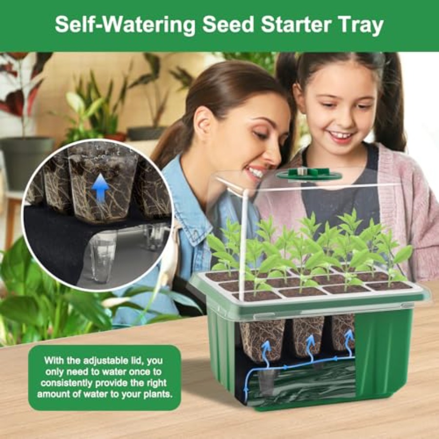 Seed Starter Tray with Light 6 - Humidity Dome Kit recension och pris