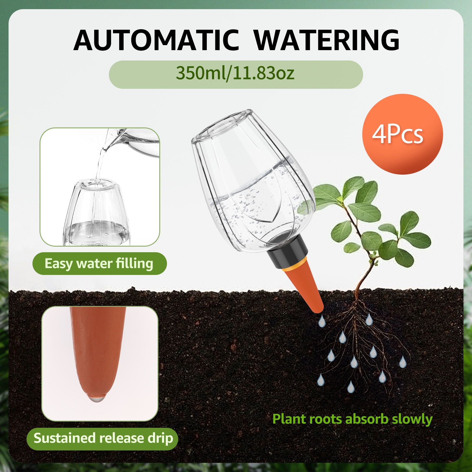 4Pcs Plant Watering Globe Clea - Self Watering Insert recension och pris