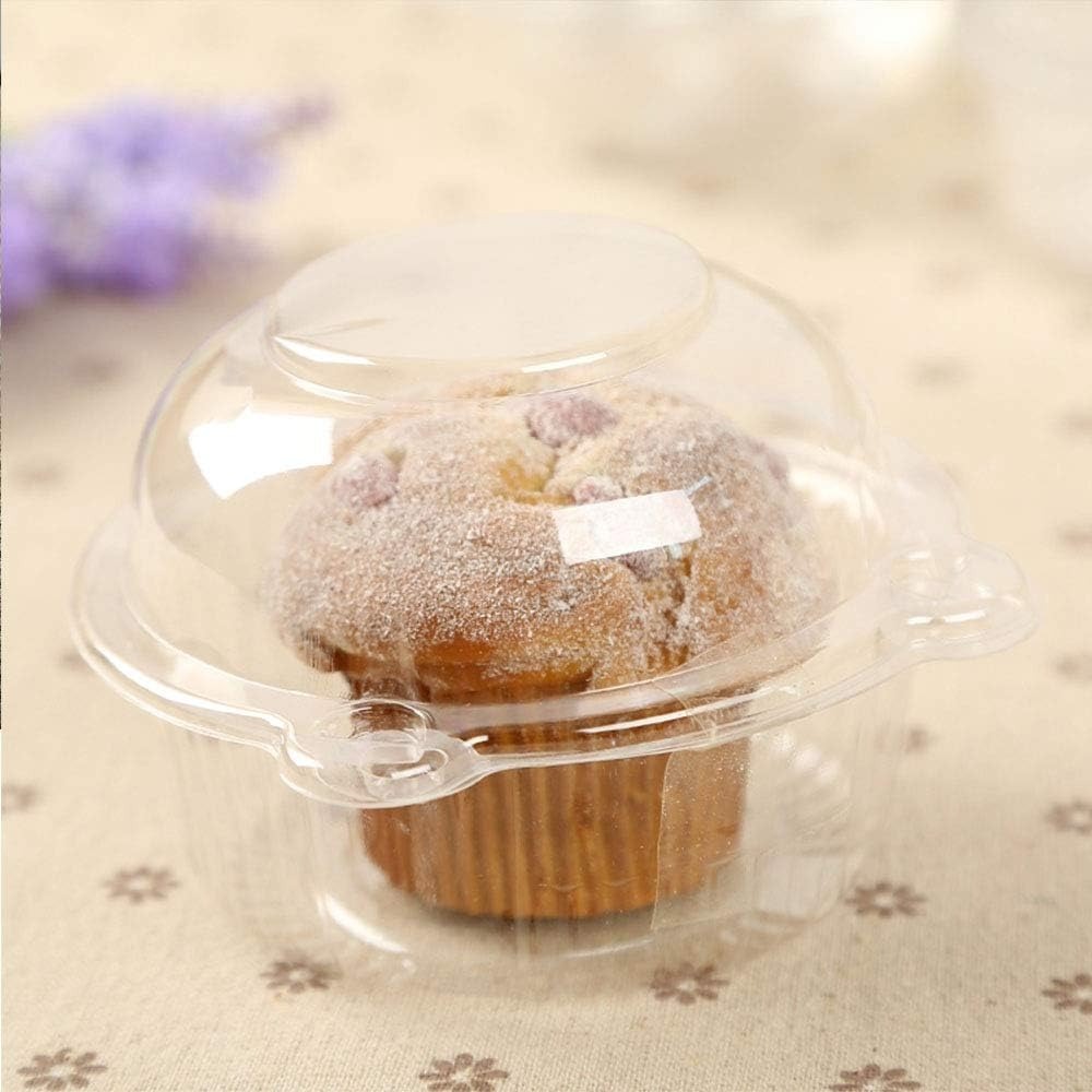 Cupcake Holders Individual,50  - Plastic Dome Clear recension och pris
