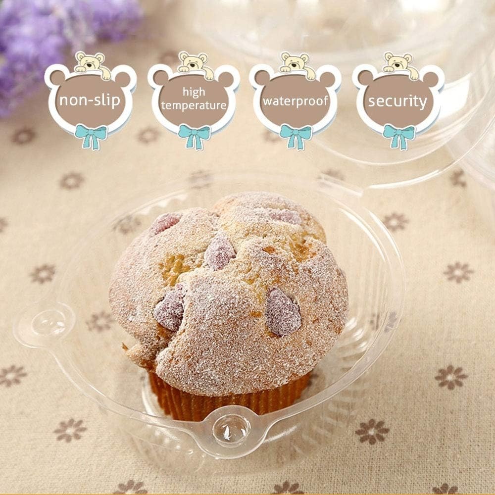 Cupcake Holders Individual,50  - Plastic Dome Clear recension och pris