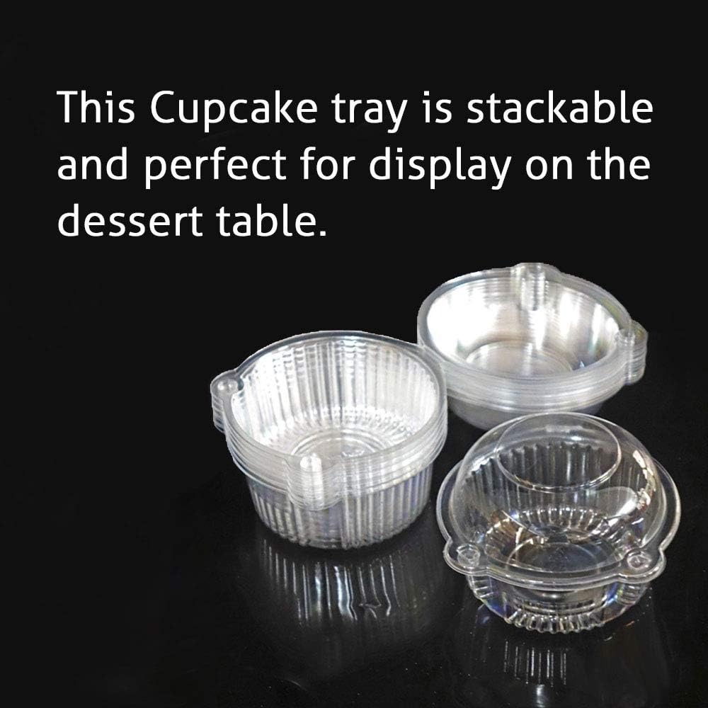 Cupcake Holders Individual,50  - Plastic Dome Clear recension och pris