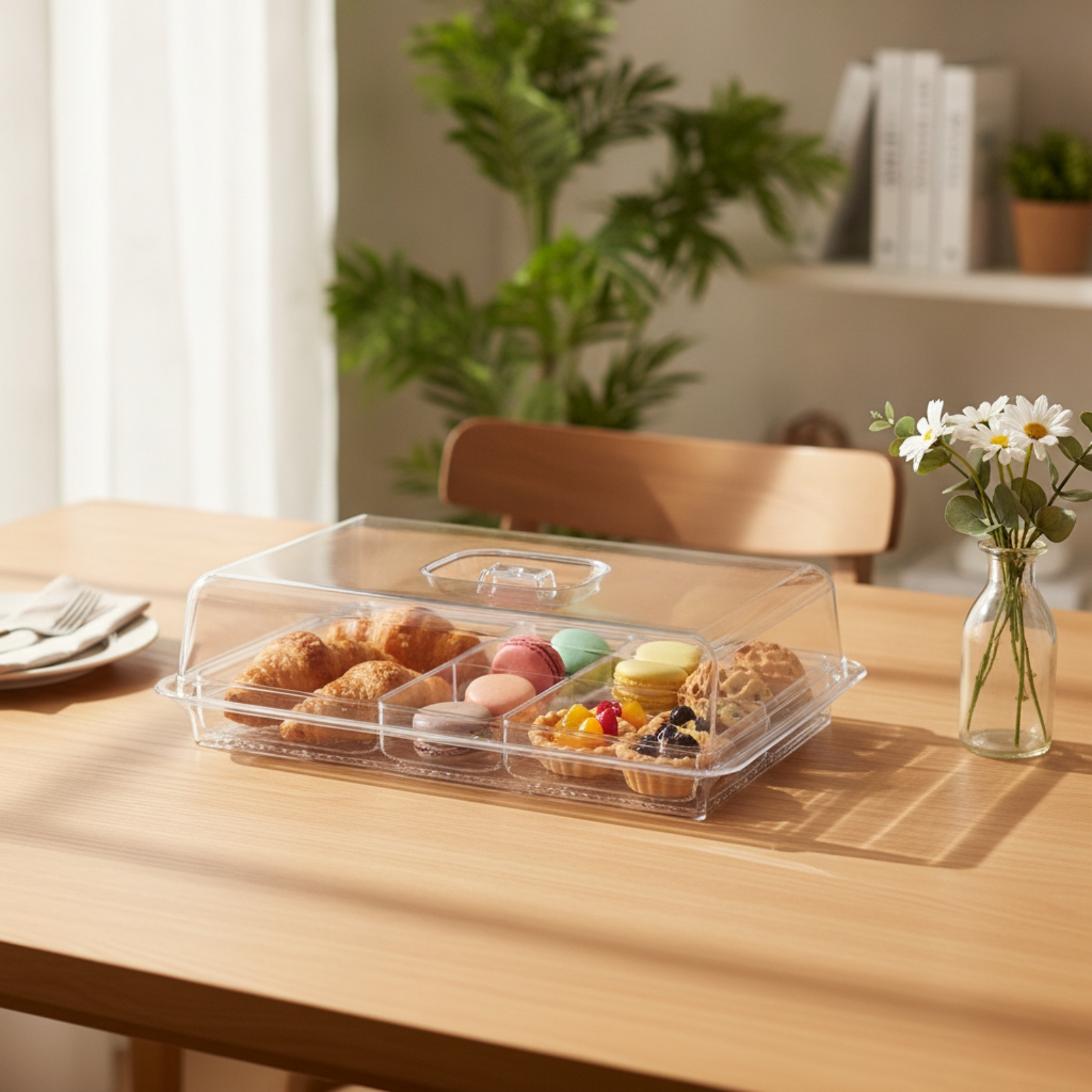 Food Cover with Base Dustproof - Plastic Dome Clear recension och pris