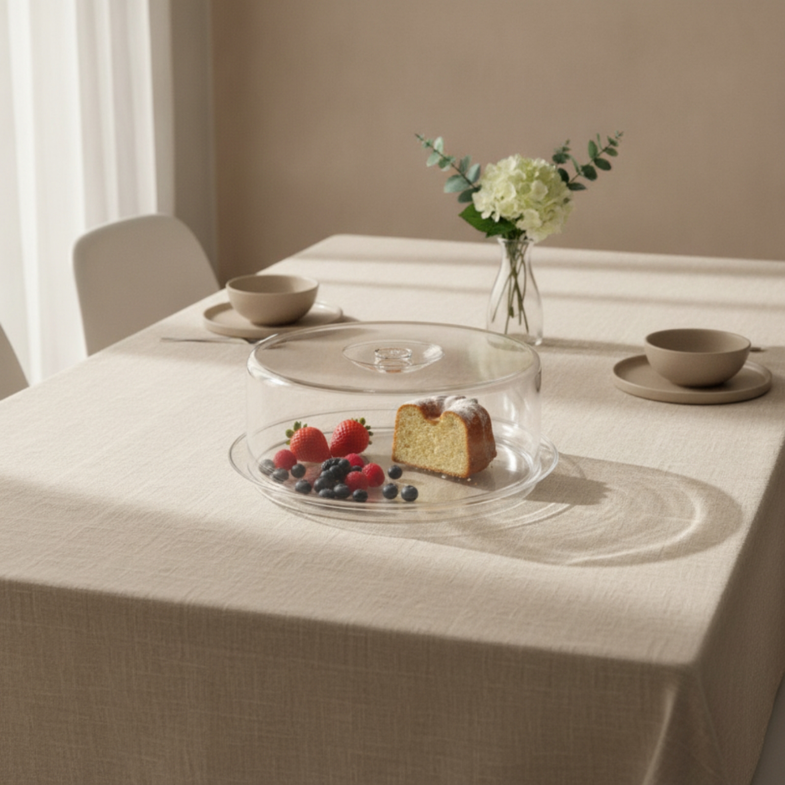 Food Cover with Base Dustproof - Plastic Dome Clear recension och pris