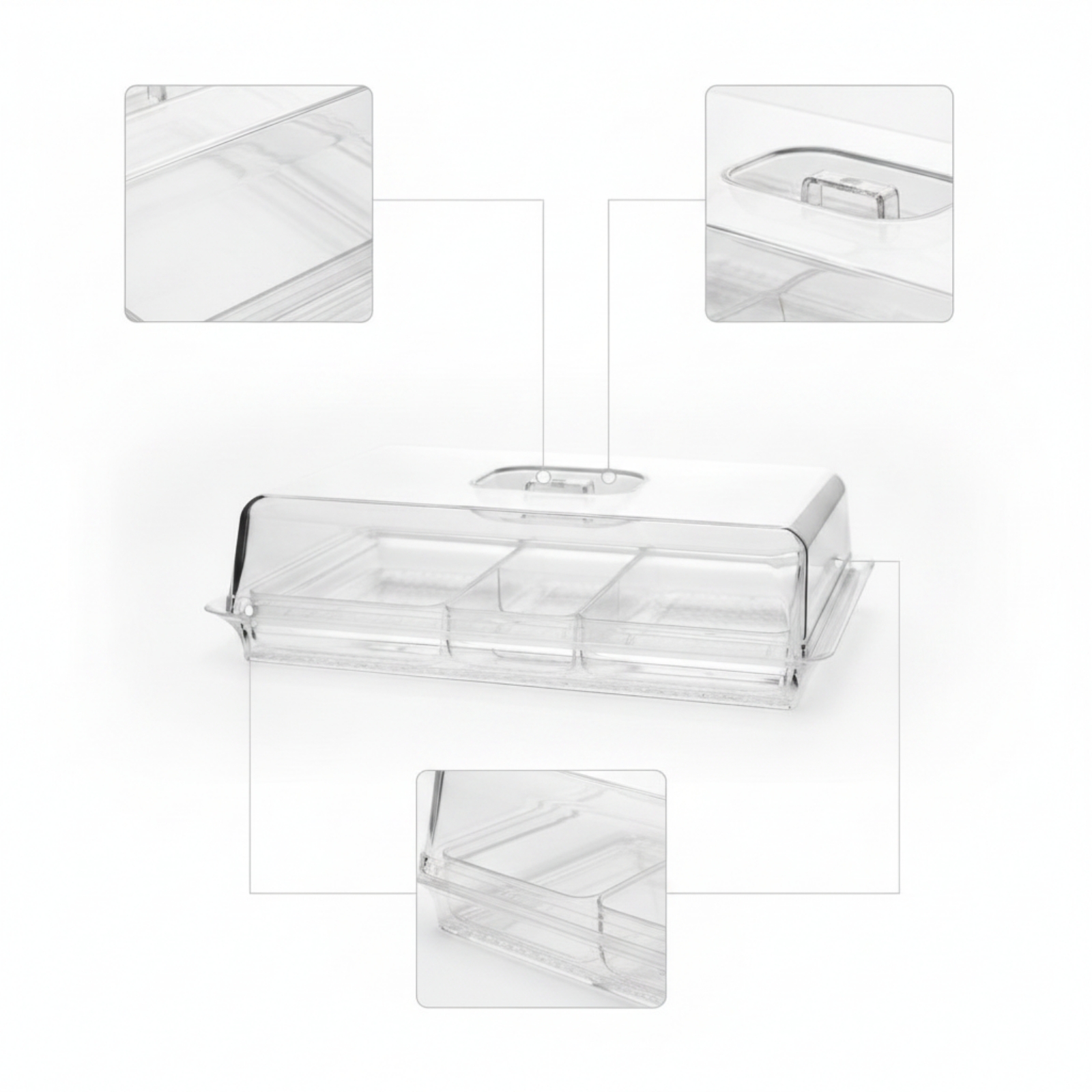 Food Cover with Base Dustproof - Plastic Dome Clear recension och pris