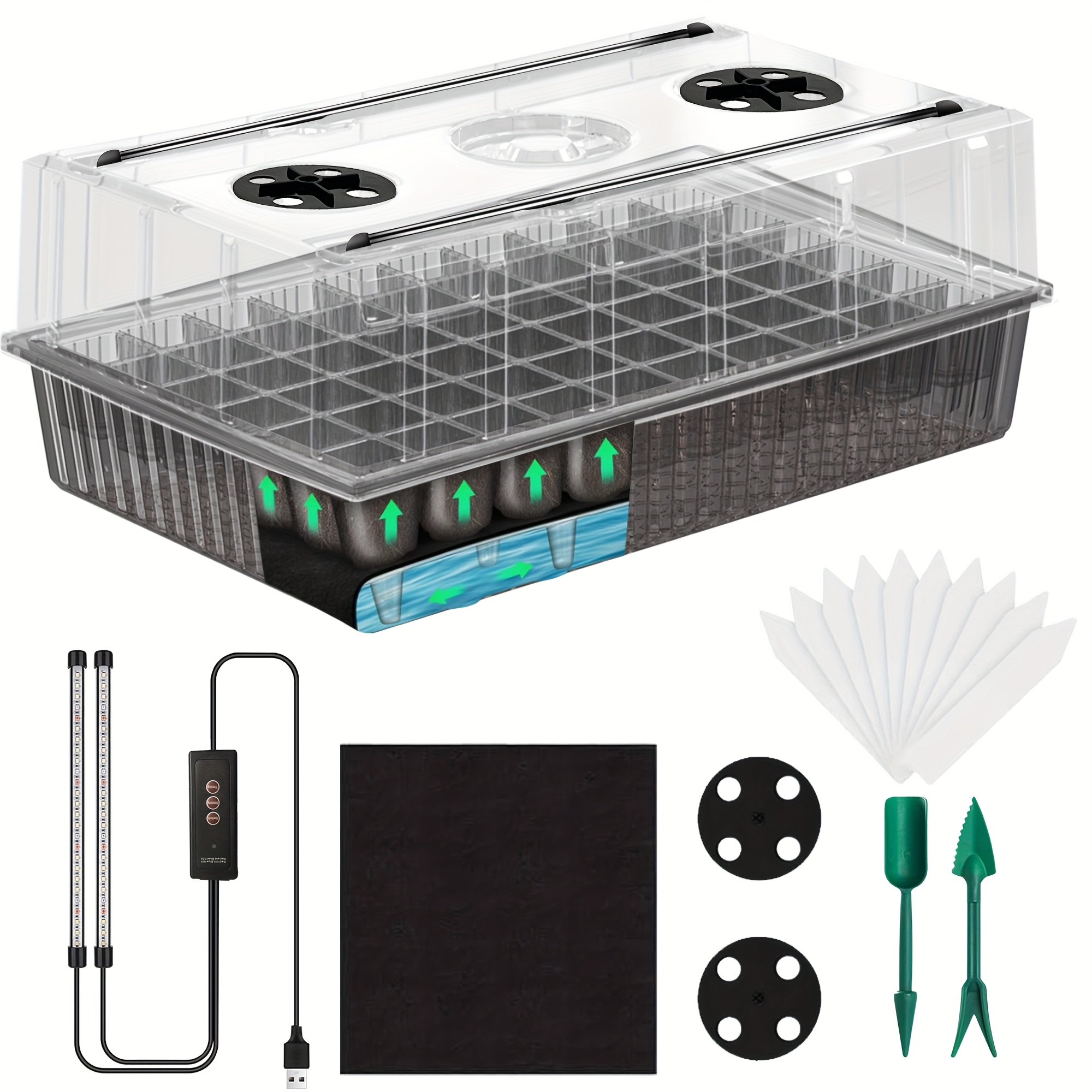 60-Cell Self-Watering Seedling - Humidity Dome Kit recension och pris