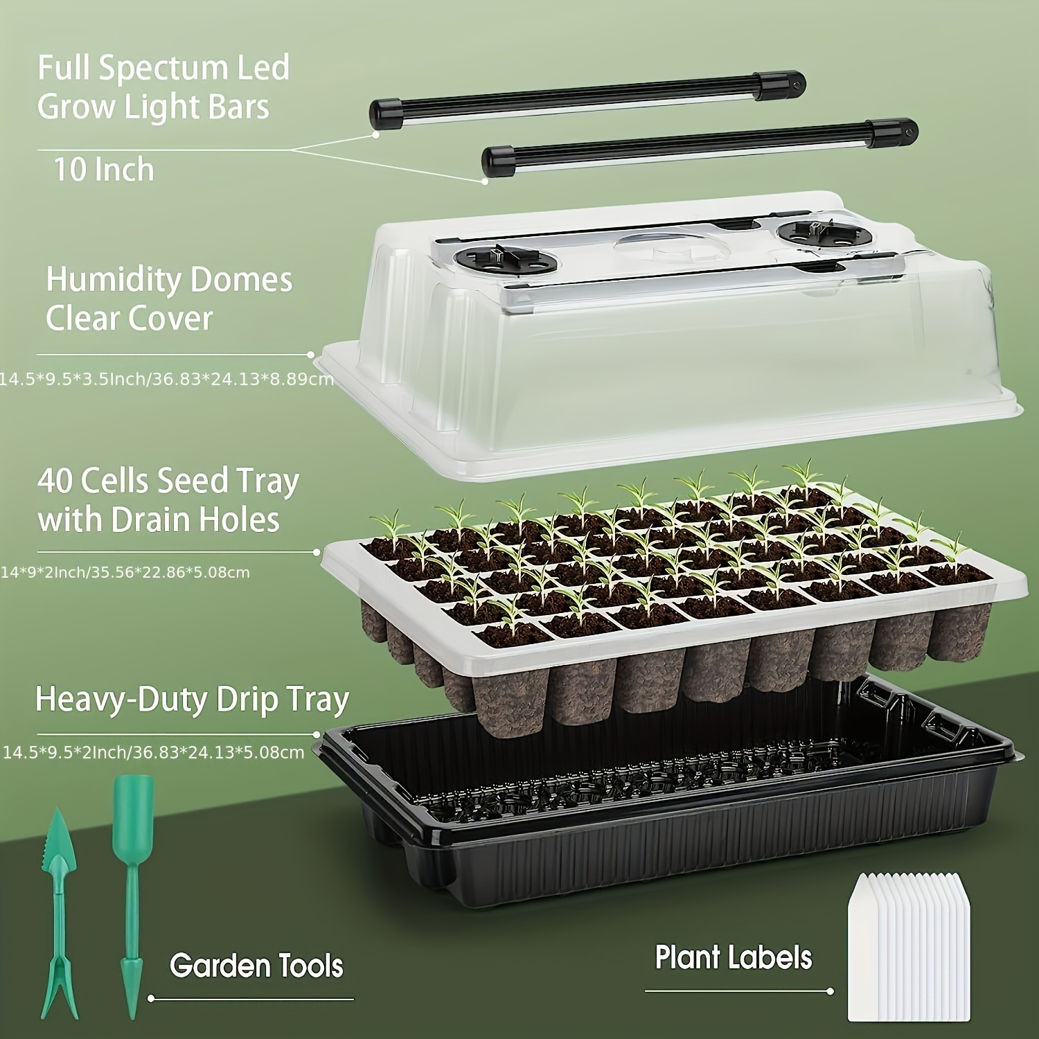40/Cell Seed Starter Kit with  - Humidity Dome Kit recension och pris