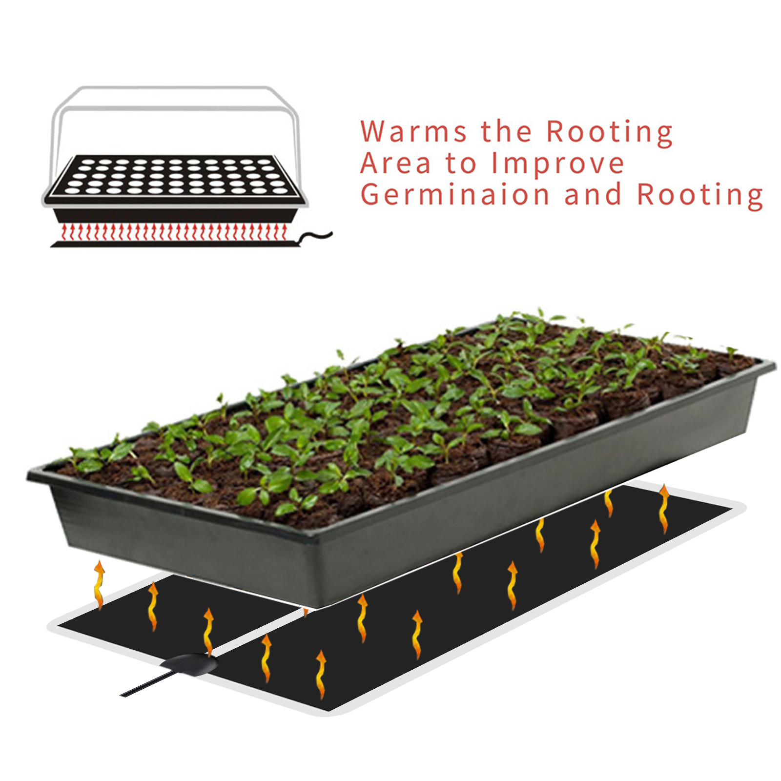 5~45W Seedling Heat Mat 220V~2 - Heat Mat Seedling recension och pris