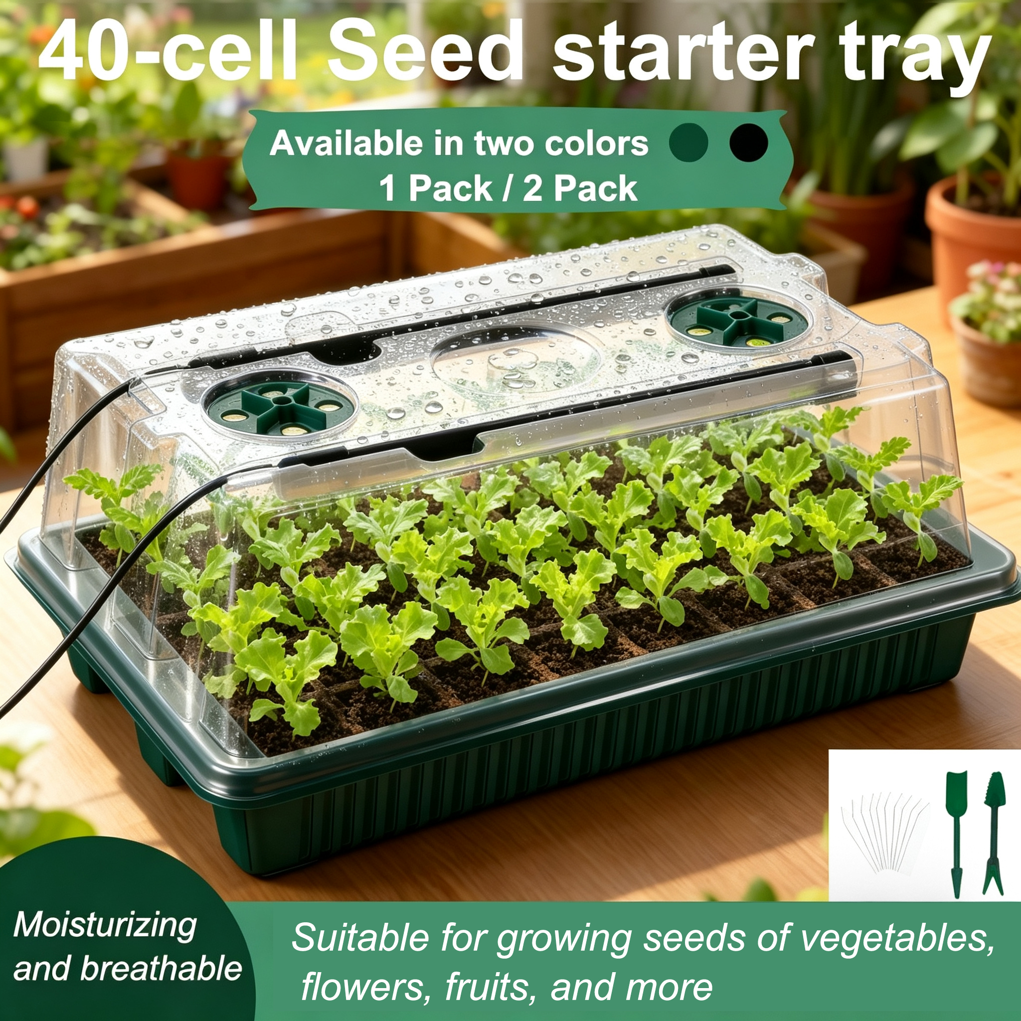 Seed Starter Tray with Grow Li - Humidity Dome Kit recension och pris