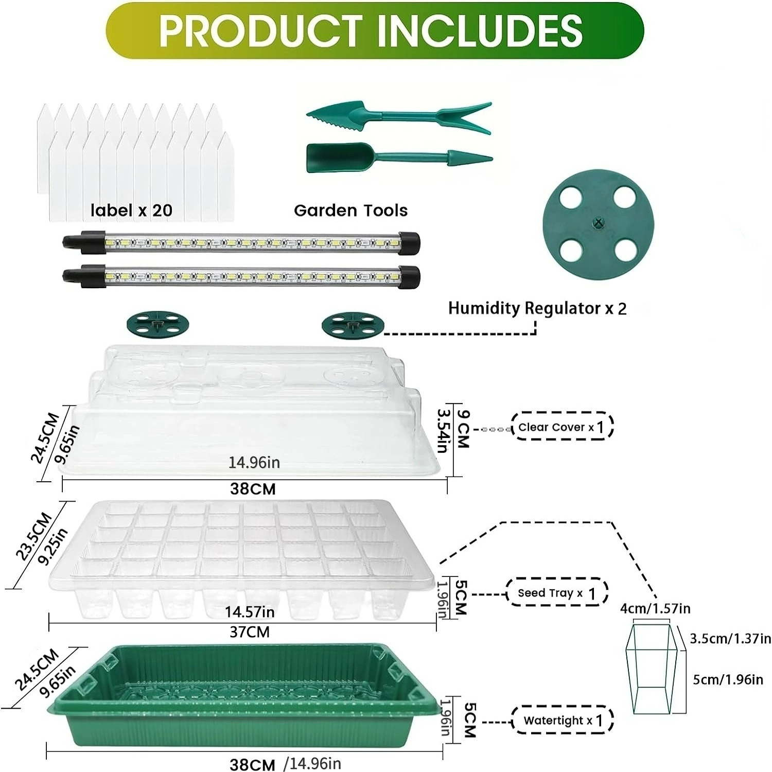 Seed Starter Tray with Grow Li - Humidity Dome Kit recension och pris