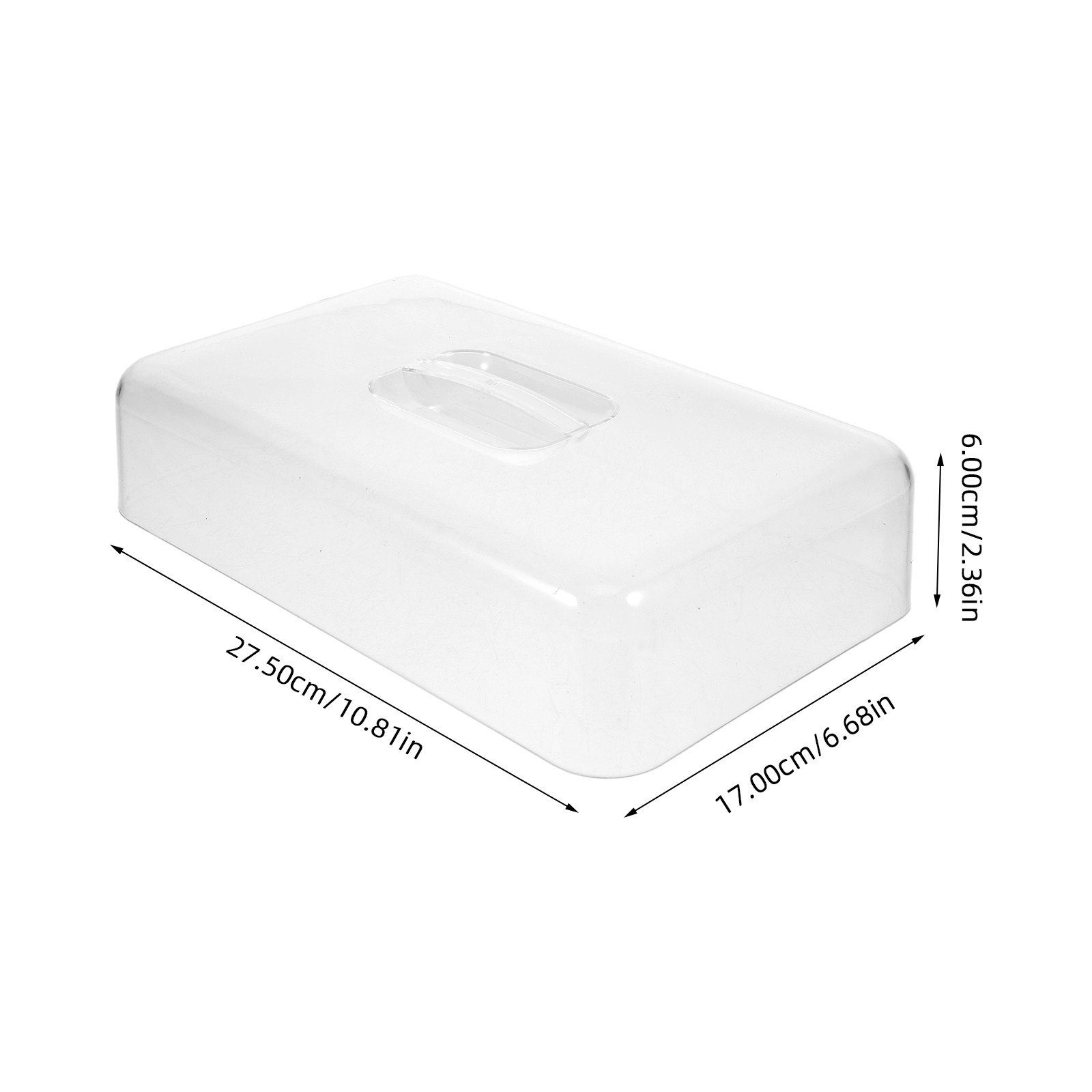 2Pcs Clear Acrylic Rectangular - Plastic Dome Clear recension och pris