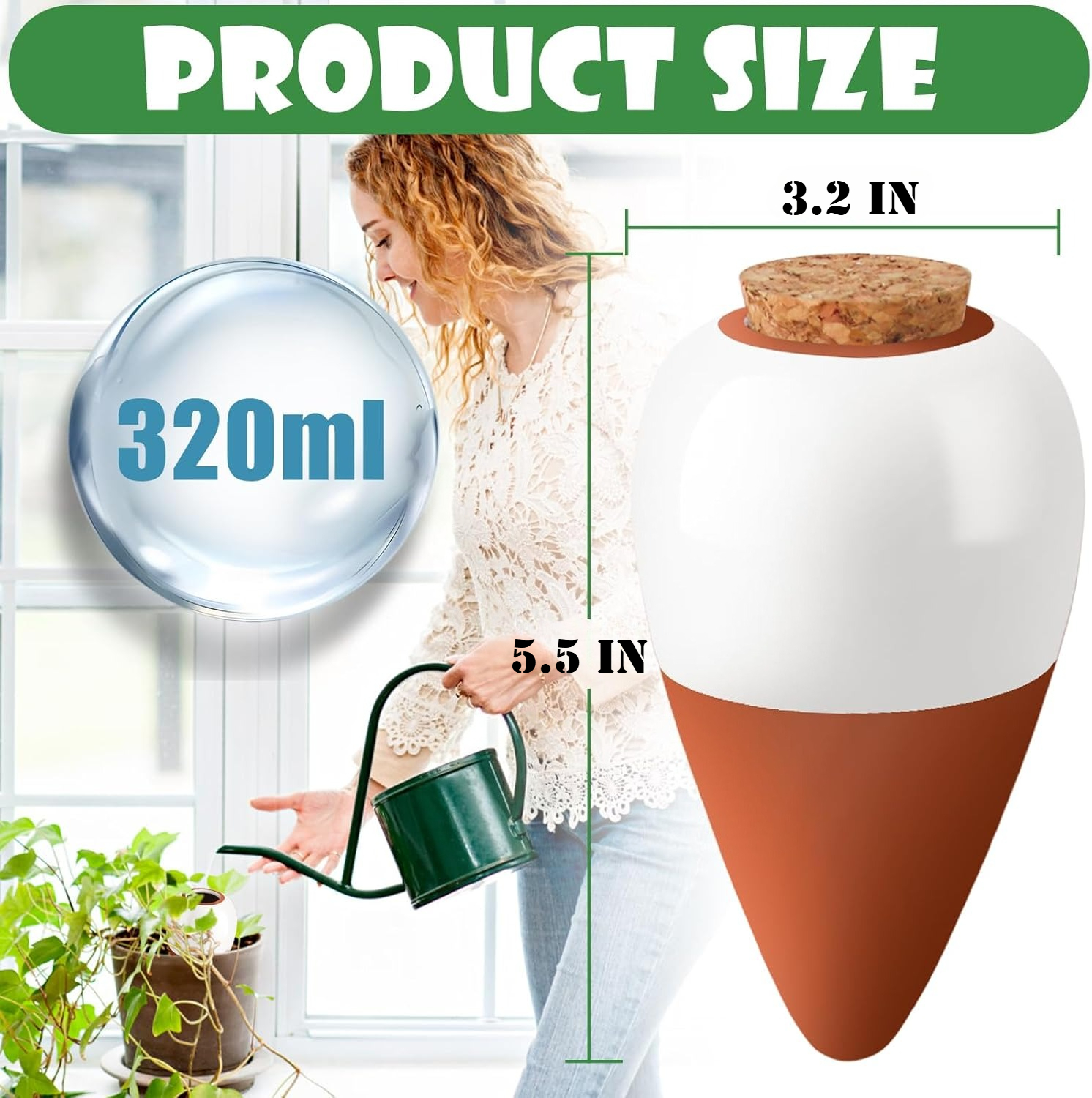 Terracotta Watering Spikes,Sel - Self Watering Insert recension och pris