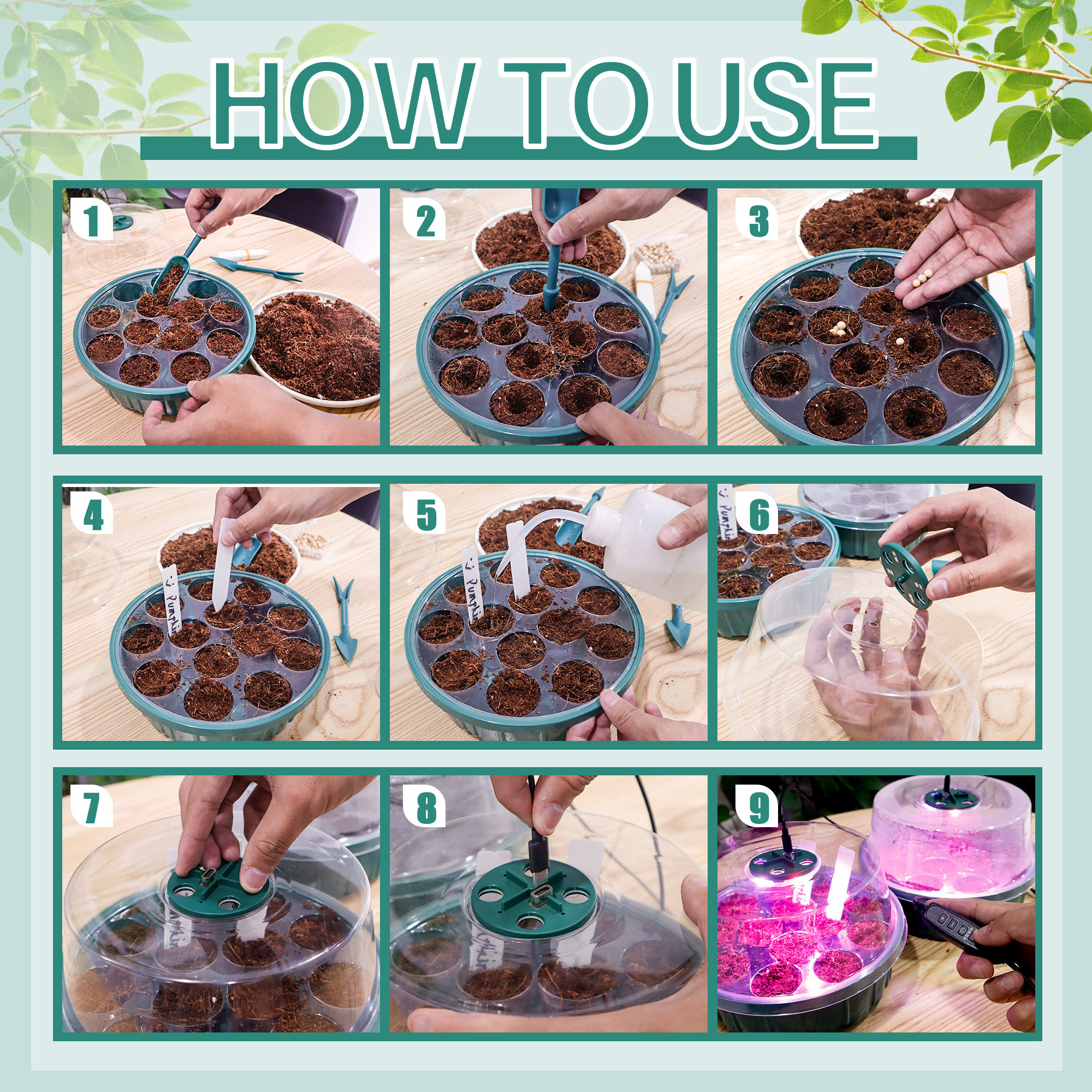 5 Pack Seed Starter Kit with P - Humidity Dome Kit recension och pris