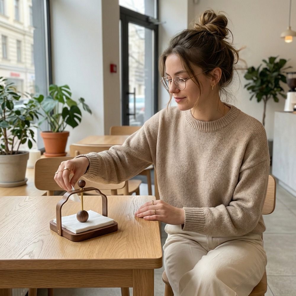 Napkin Stand Retro Walnut Wood - Agar Tissue Culture recension och pris