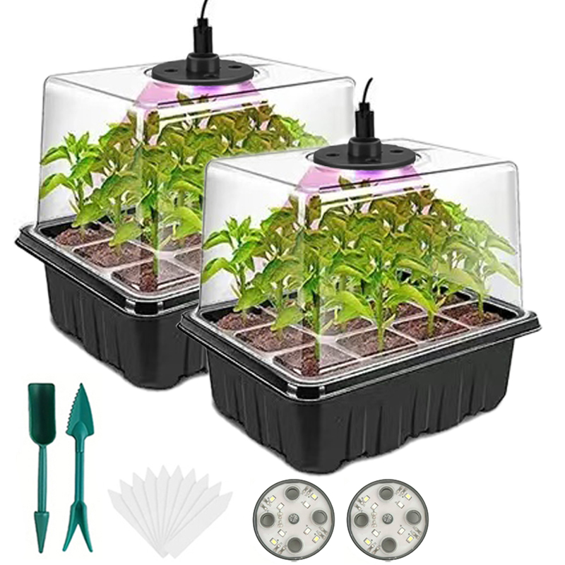 Seed starter tray with grow li - Humidity Dome Kit recension och pris