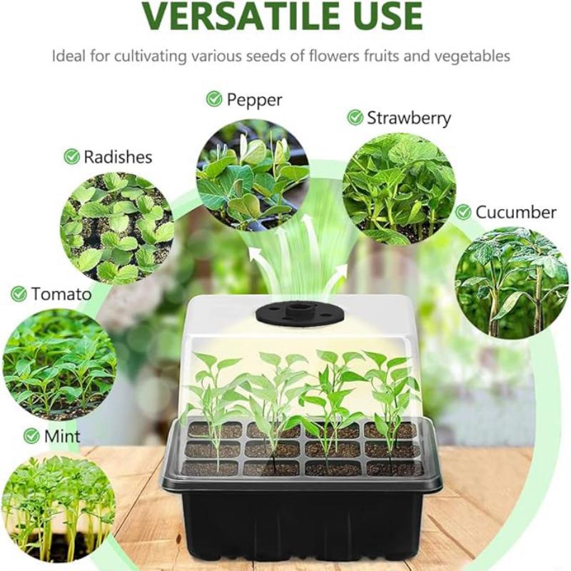 Seed starter tray with grow li - Humidity Dome Kit recension och pris