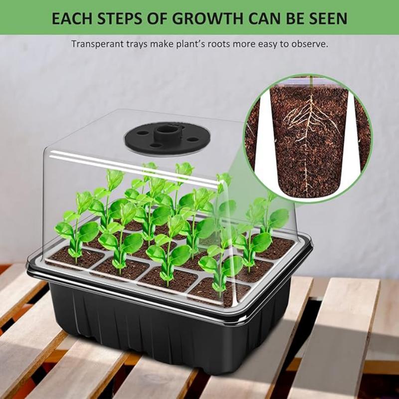 Seed starter tray with grow li - Humidity Dome Kit recension och pris