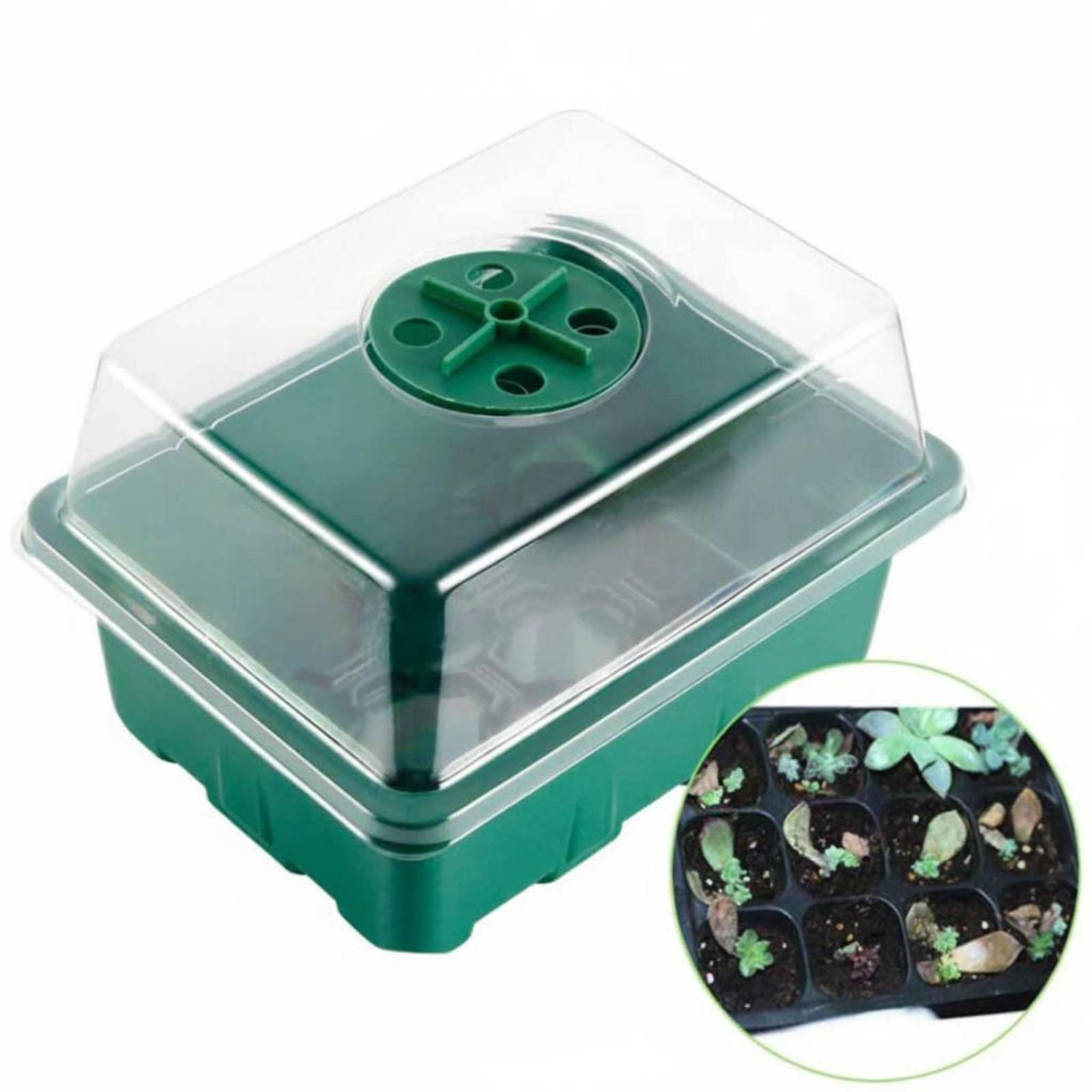 12 Compartment Germination Tra - Humidity Dome Kit recension och pris
