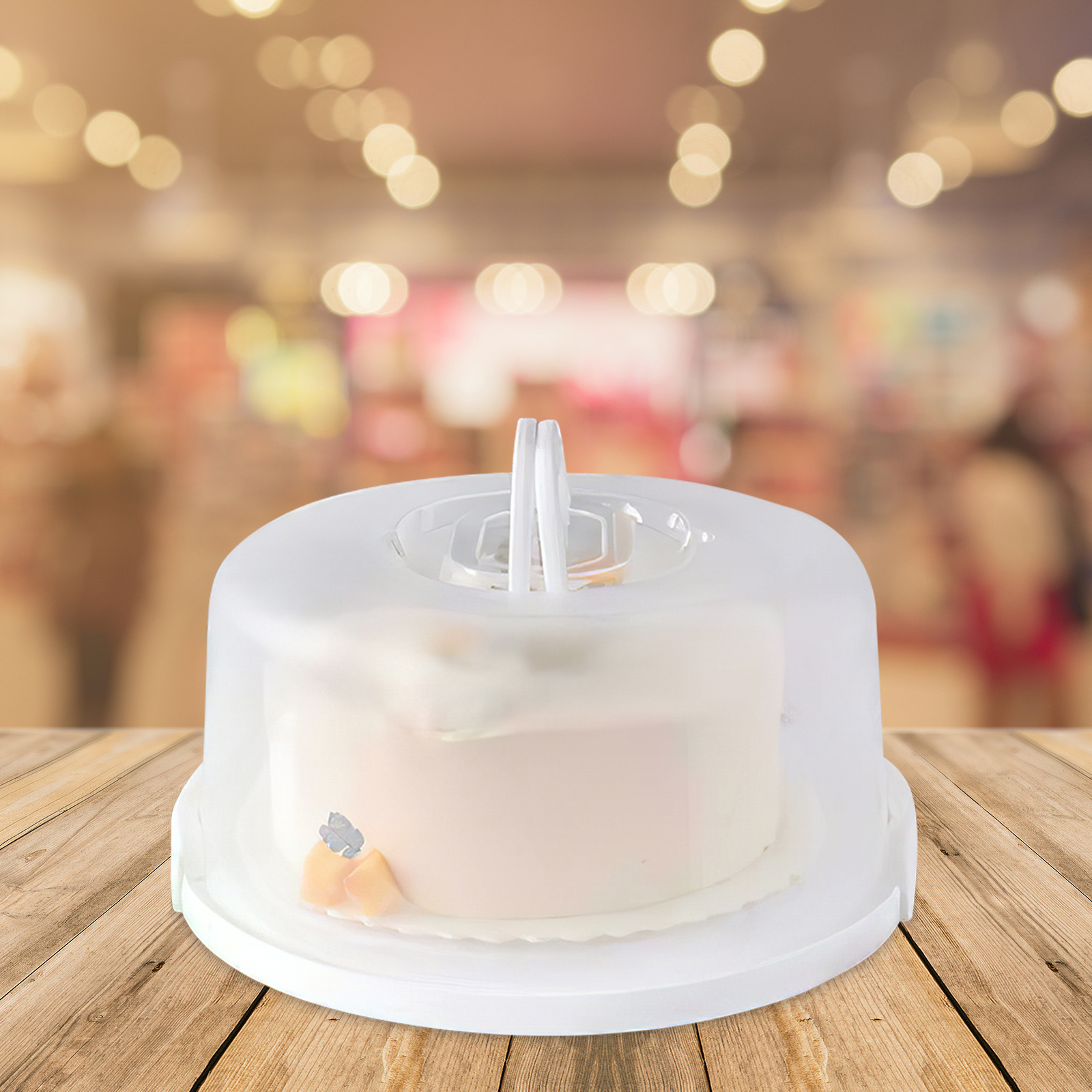 2pcs 10 Inch White Plastic Cak - Plastic Dome Clear recension och pris