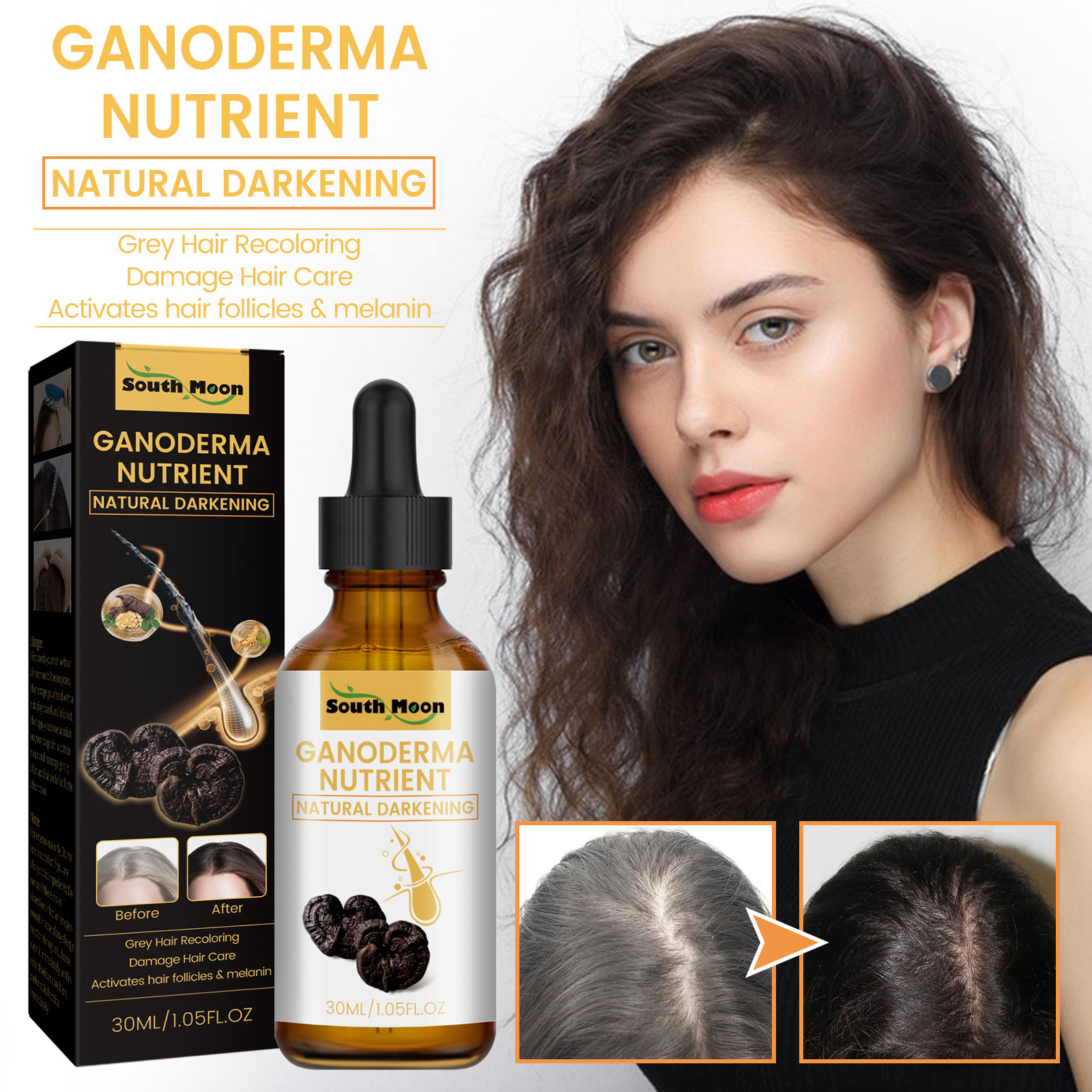 Black Ganoderma Lucidum Hair L - Root Stimulator Liquid recension och pris