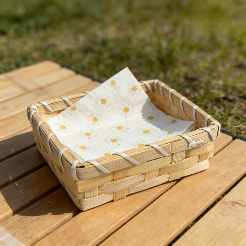 Handwoven Bamboo Napkin Basket - Agar Tissue Culture recension och pris