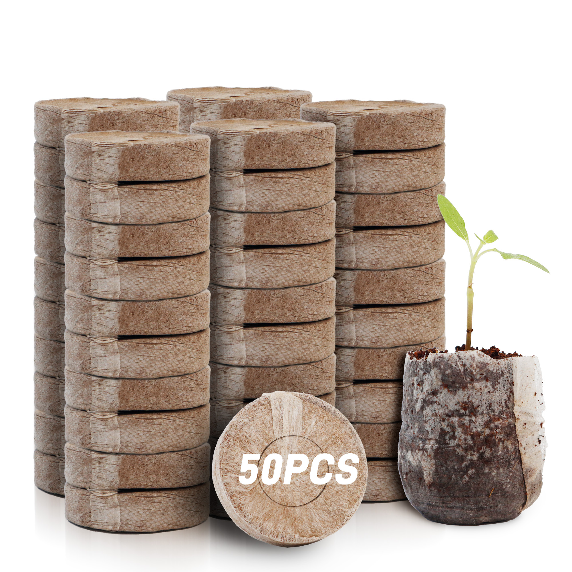 50pcs 35mm Compressed Peat Pel - Peat Pellet Tray recension och pris