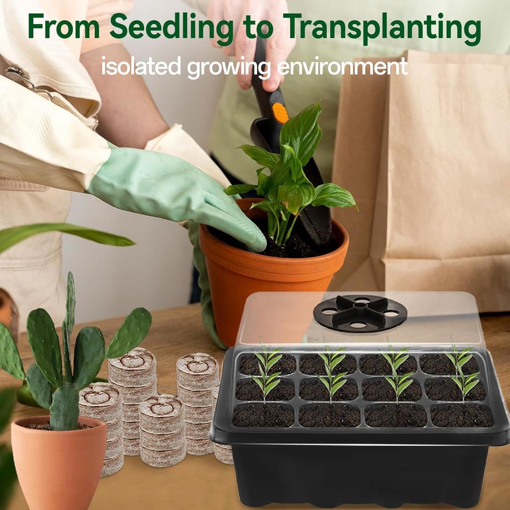 4 Pack Seed Starter Tray with  - Peat Pellet Tray recension och pris