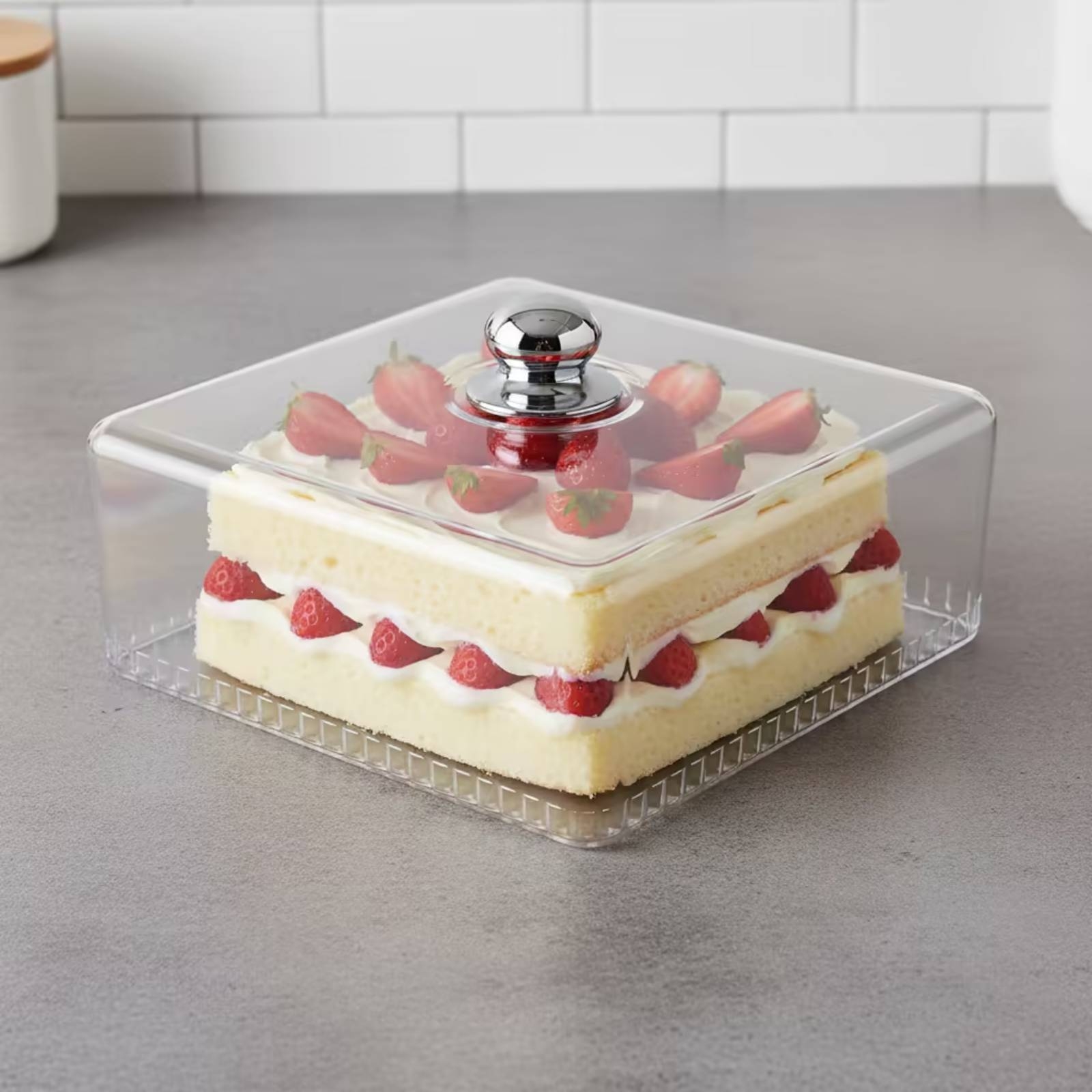 Food Cover with Knob Clear Des - Plastic Dome Clear recension och pris