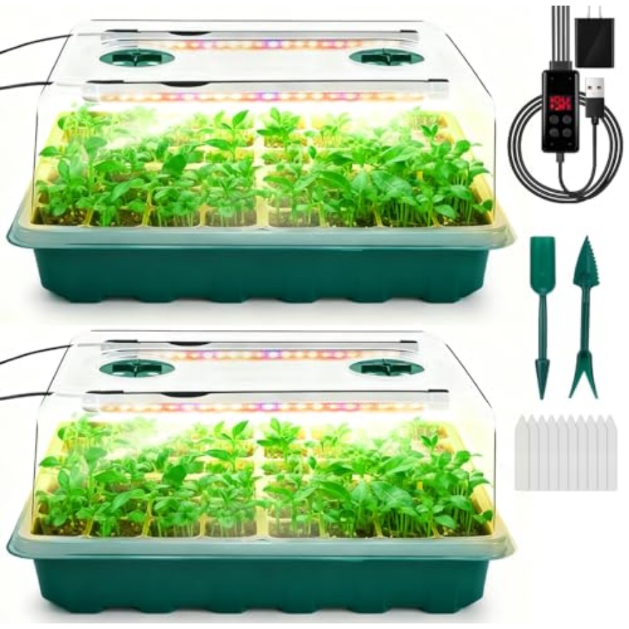 Seed Starter Tray with Grow Li - Humidity Dome Kit recension och pris