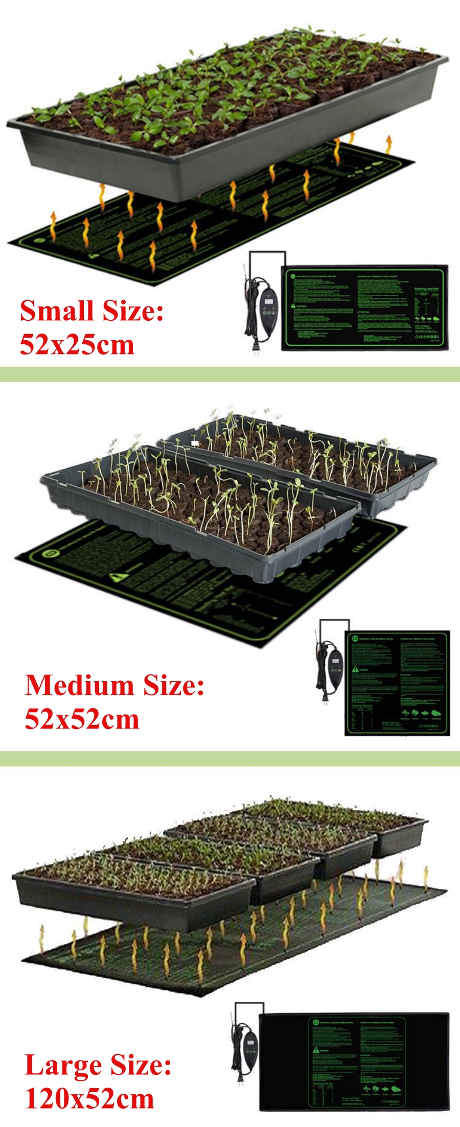 3 Sizes Upgrade Seedling Heat  - Heat Mat Seedling recension och pris