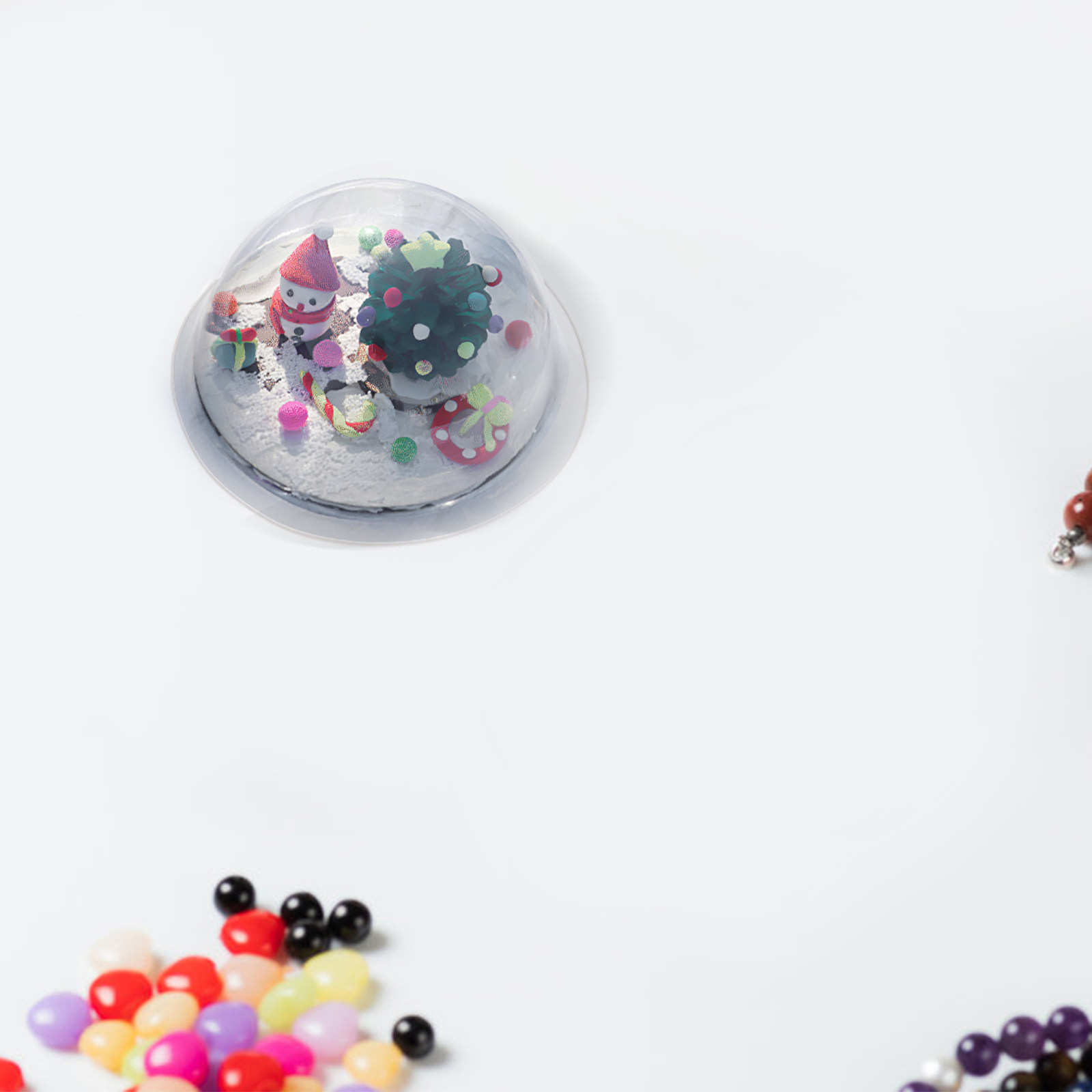 12Pcs Clear Fillable Plastic S - Plastic Dome Clear recension och pris