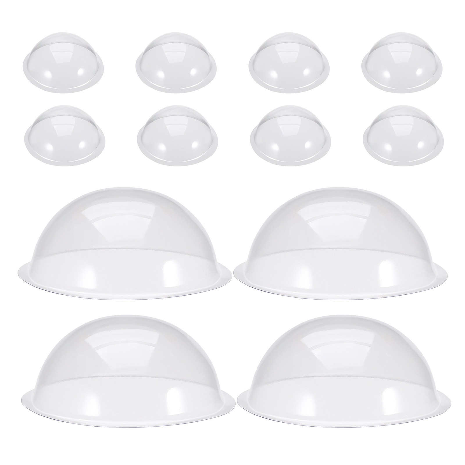 12Pcs Clear Fillable Plastic S - Plastic Dome Clear recension och pris
