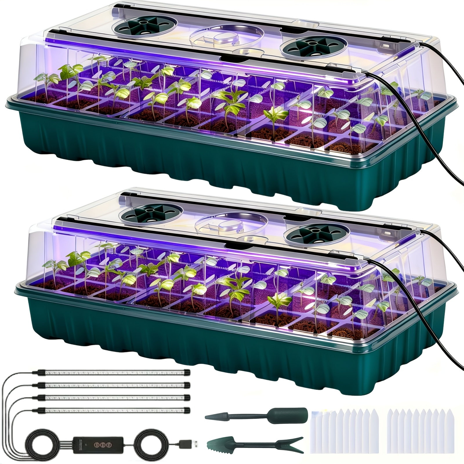 2PCS 72-Cell Seed Growing Kit  - Humidity Dome Kit recension och pris