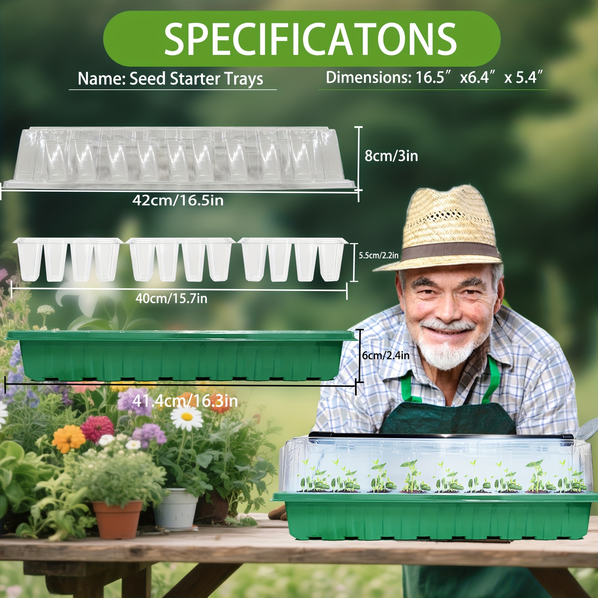 2PCS 72-Cell Seed Growing Kit  - Humidity Dome Kit recension och pris