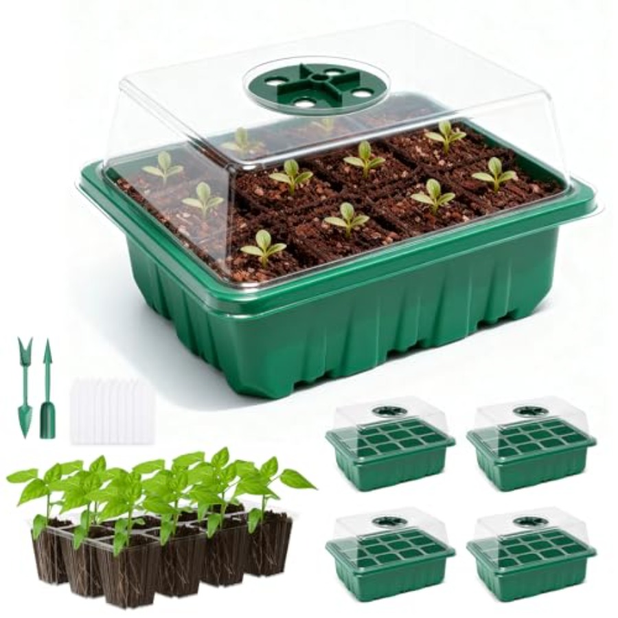 5 Packs Seed Starter Tray with - Humidity Dome Kit recension och pris