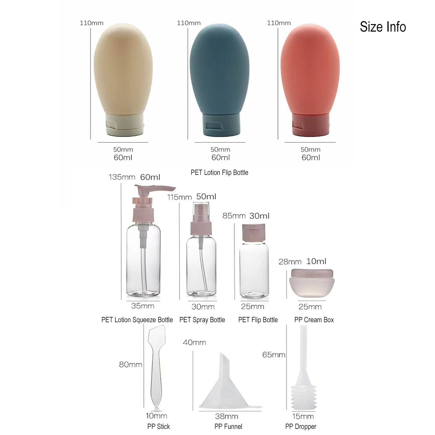 11 Pack Leak Proof Travel Bott - Misting Bottle Fine recension och pris
