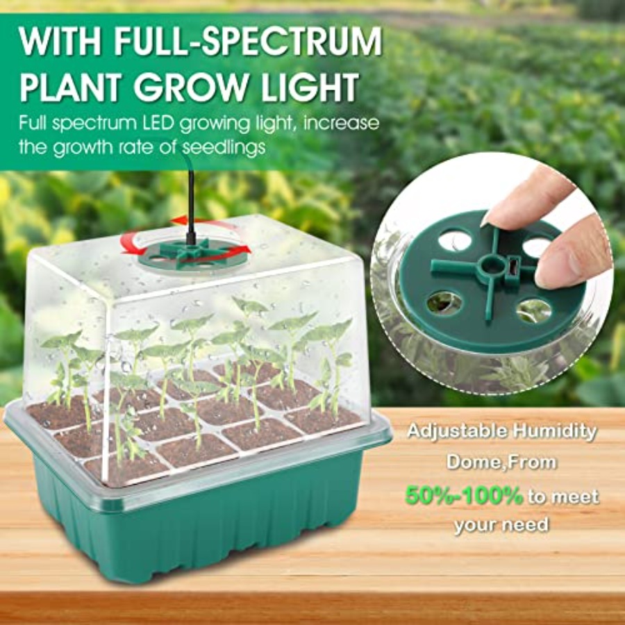 Seed Starter Tray with Light,  - Humidity Dome Kit recension och pris